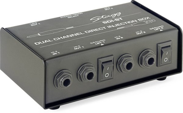 Stagg SDI-ST 2-Channel, passive DI box with Mono/Stereo switch
