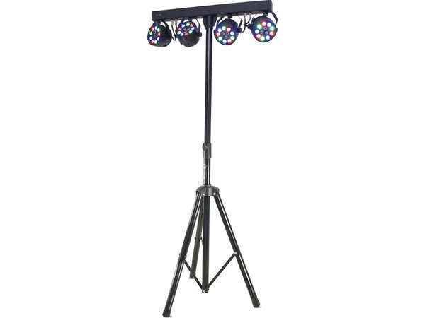 Ibiza DJLIGHT80LED Light Stand Fitted with 4x 1W RGBW Par Cans
