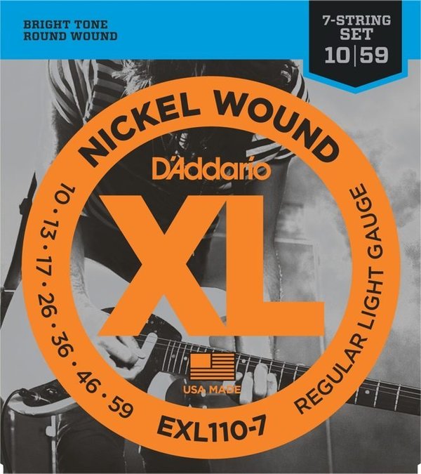 D'Addario XL Nickel Wound 7 corde