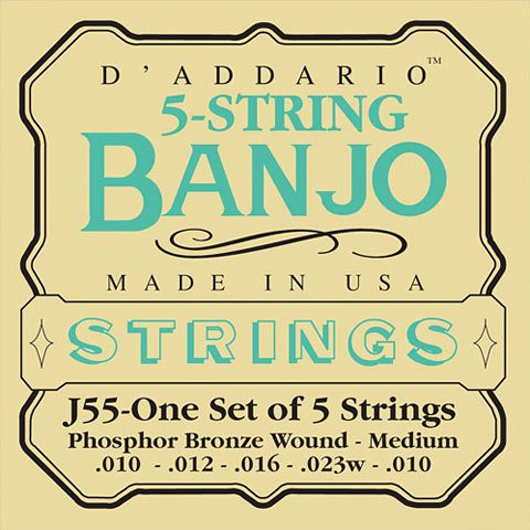 D'addario J55 - 5 Banjo String