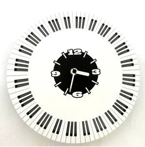 Music Legends Collection - Orologio da muro in micro onda mod. Piano Keyboard