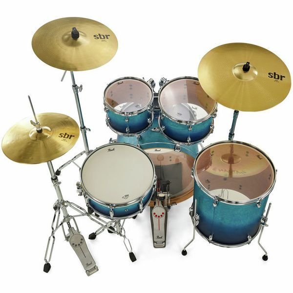 Pearl Export Lacquer EXL EXL725SBR/C211 with Hardware/Cymbals Azure Daybreak