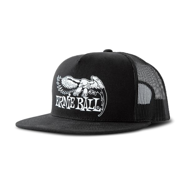ERNIE BALL 4158 Black with White Eagle Logo Hat